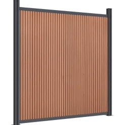 vidaXL Vallas De Jardín-Panel de valla WPC marrón 353x186 cm
