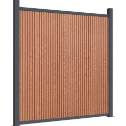 vidaXL Vallas De Jardín-Panel de valla WPC marrón 353x186 cm