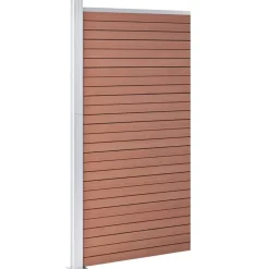 vidaXL Panel de valla WPC marrón 95x186 cm Marrón New