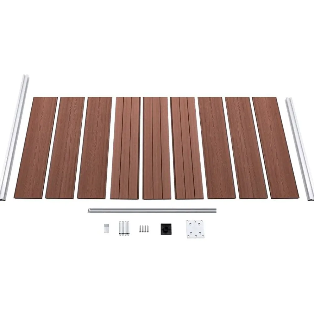 vidaXL Panel de valla WPC marrón 95x186 cm Marrón New