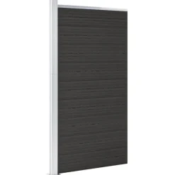 vidaXL Panel de valla WPC 95x186 cm Negro Outlet