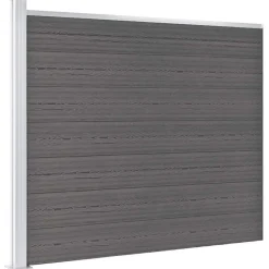 vidaXL Panel de valla WPC 175x146 cm Gris