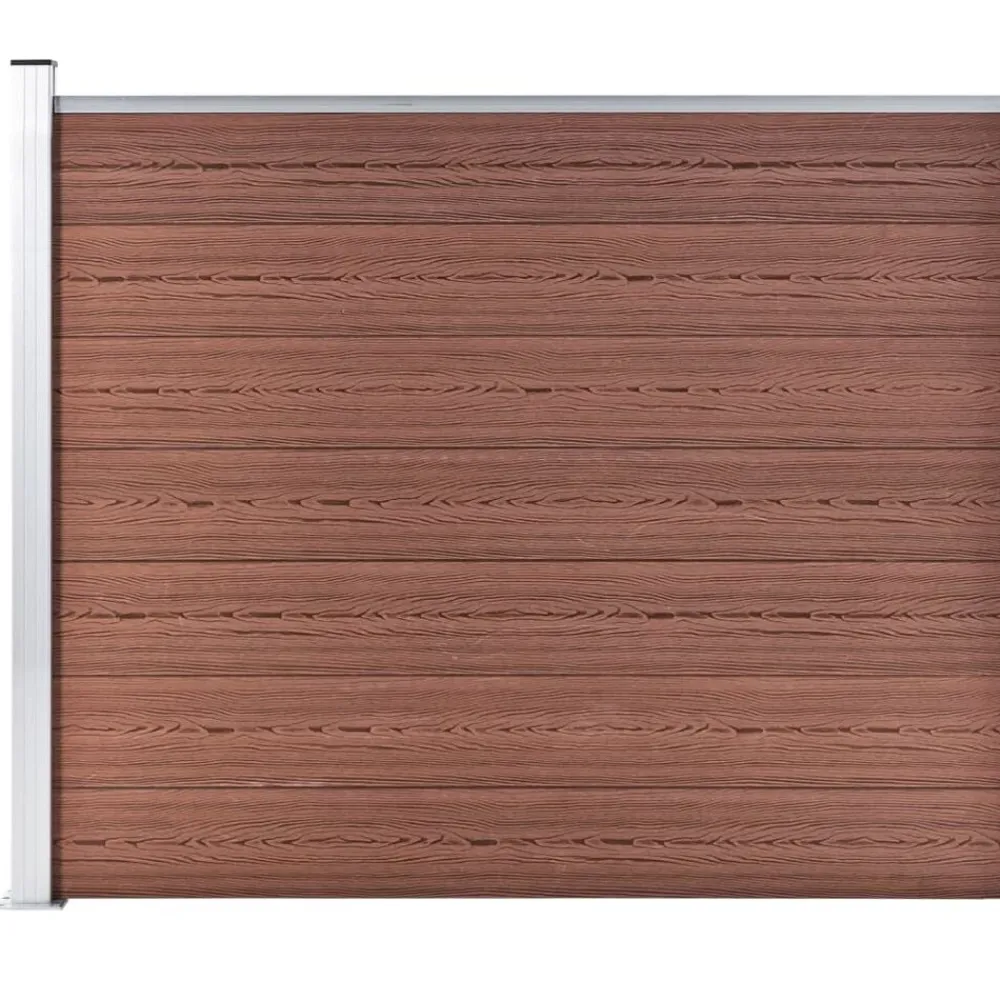 vidaXL Panel de valla WPC marrón 175x146 cm Marrón