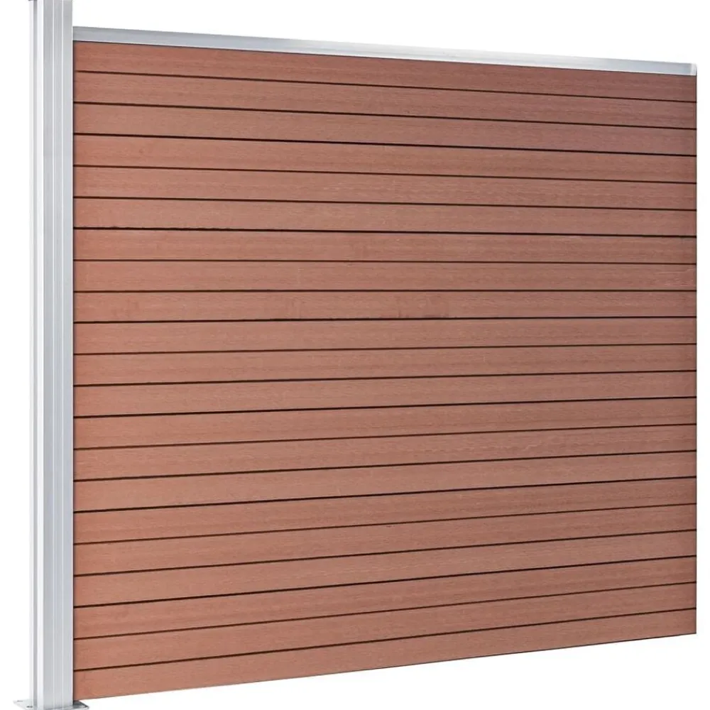 vidaXL Panel de valla WPC marrón 175x146 cm Marrón