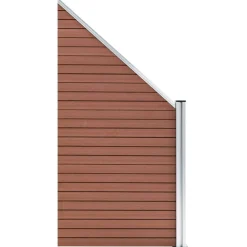 vidaXL Vallas De Jardín-Panel de valla WPC marrón 95x(105-180) cm