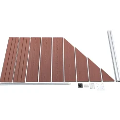 vidaXL Vallas De Jardín-Panel de valla WPC marrón 95x(105-180) cm