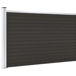 vidaXL Panel de valla WPC 175x105 cm Negro Clearance