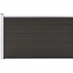 vidaXL Panel de valla WPC 175x105 cm Negro Clearance