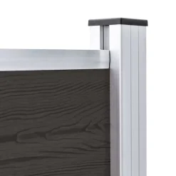 vidaXL Panel de valla WPC 175x105 cm Negro Clearance