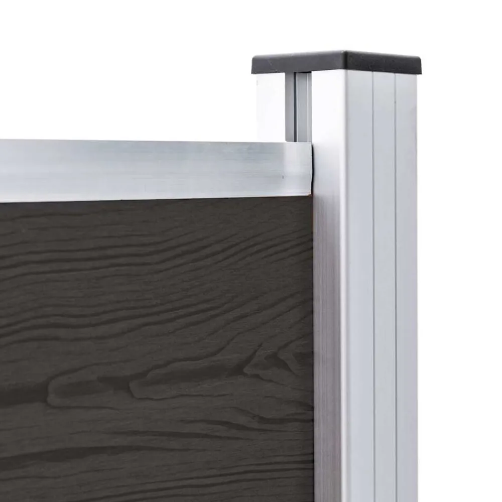 vidaXL Panel de valla WPC 175x105 cm Negro Clearance