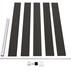 vidaXL Panel de valla WPC 175x105 cm Negro Clearance