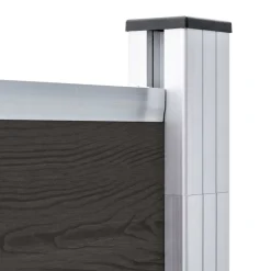 vidaXL Panel de valla WPC 180x186 cm Negro Discount