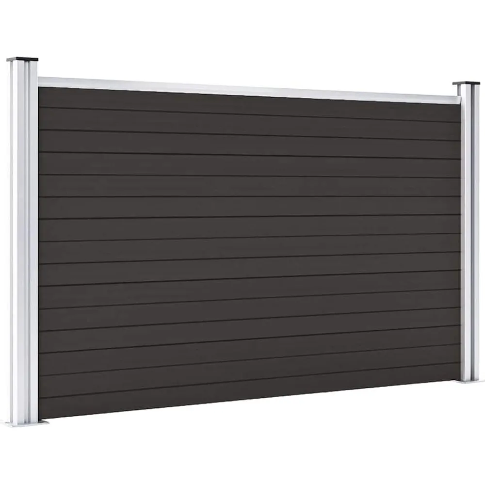 vidaXL Panel de valla WPC 180x105 cm Negro Hot
