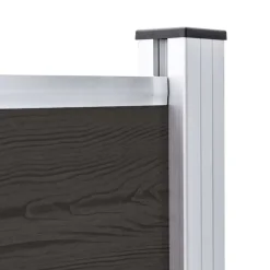 vidaXL Panel de valla WPC 180x105 cm Negro Hot