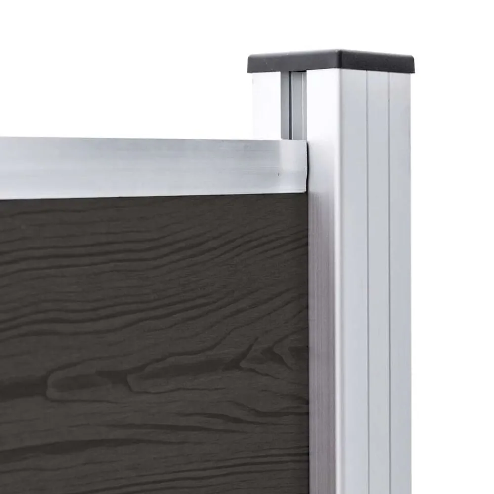 vidaXL Panel de valla WPC 180x105 cm Negro Hot
