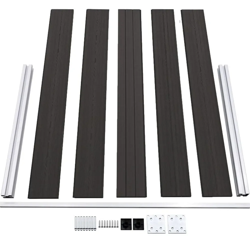 vidaXL Panel de valla WPC 180x105 cm Negro Hot