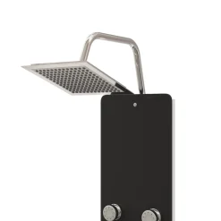 vidaXL Panel ducha de vidrio 25x47,5x130 cm Negro Outlet