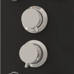 vidaXL Panel ducha de vidrio 25x47,5x130 cm Negro Outlet