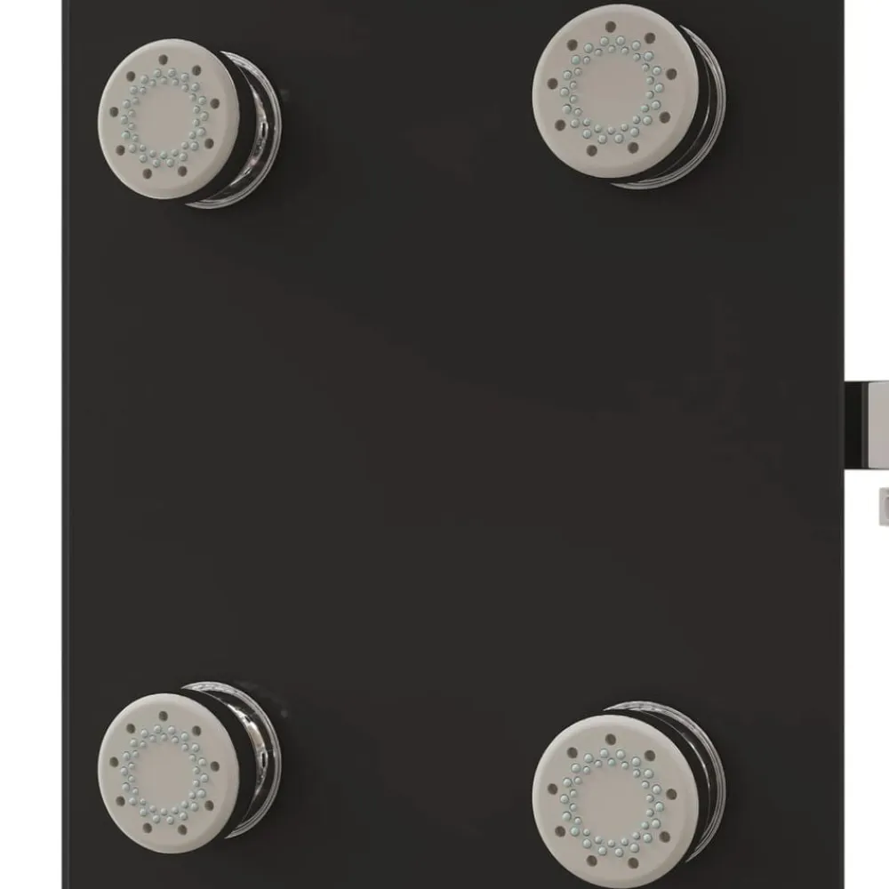vidaXL Panel ducha de vidrio 25x47,5x130 cm Negro Outlet