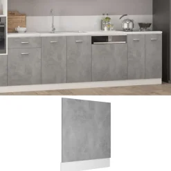 vidaXL Panel para lavavajillas "Lyon" gris hormigón 59,5x3x67 cm madera de ingeniería Gris hormig&oacute;n Clearance