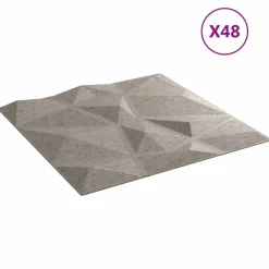 vidaXL Materiales De Construcción-Paneles de pared 48 pcs 50 x 50 cm Espuma XPS