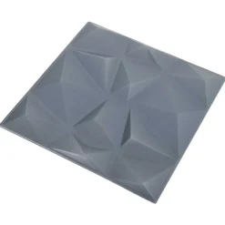 vidaXL Paneles de pared 24 pcs 50 x 50 cm Espuma XPS Gris diamante