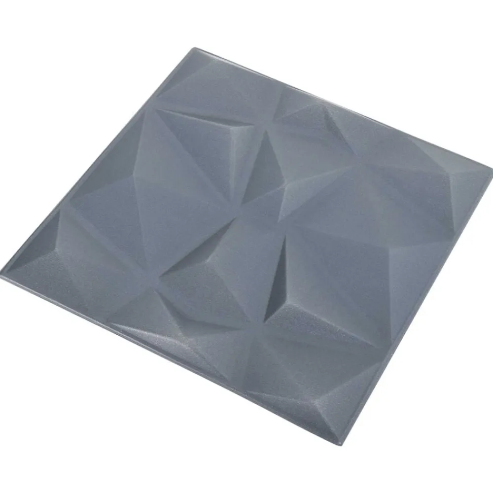 vidaXL Paneles de pared 24 pcs 50 x 50 cm Espuma XPS Gris diamante