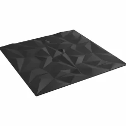 vidaXL Paneles de pared 48 pcs 50 x 50 cm Espuma XPS Negro Sale