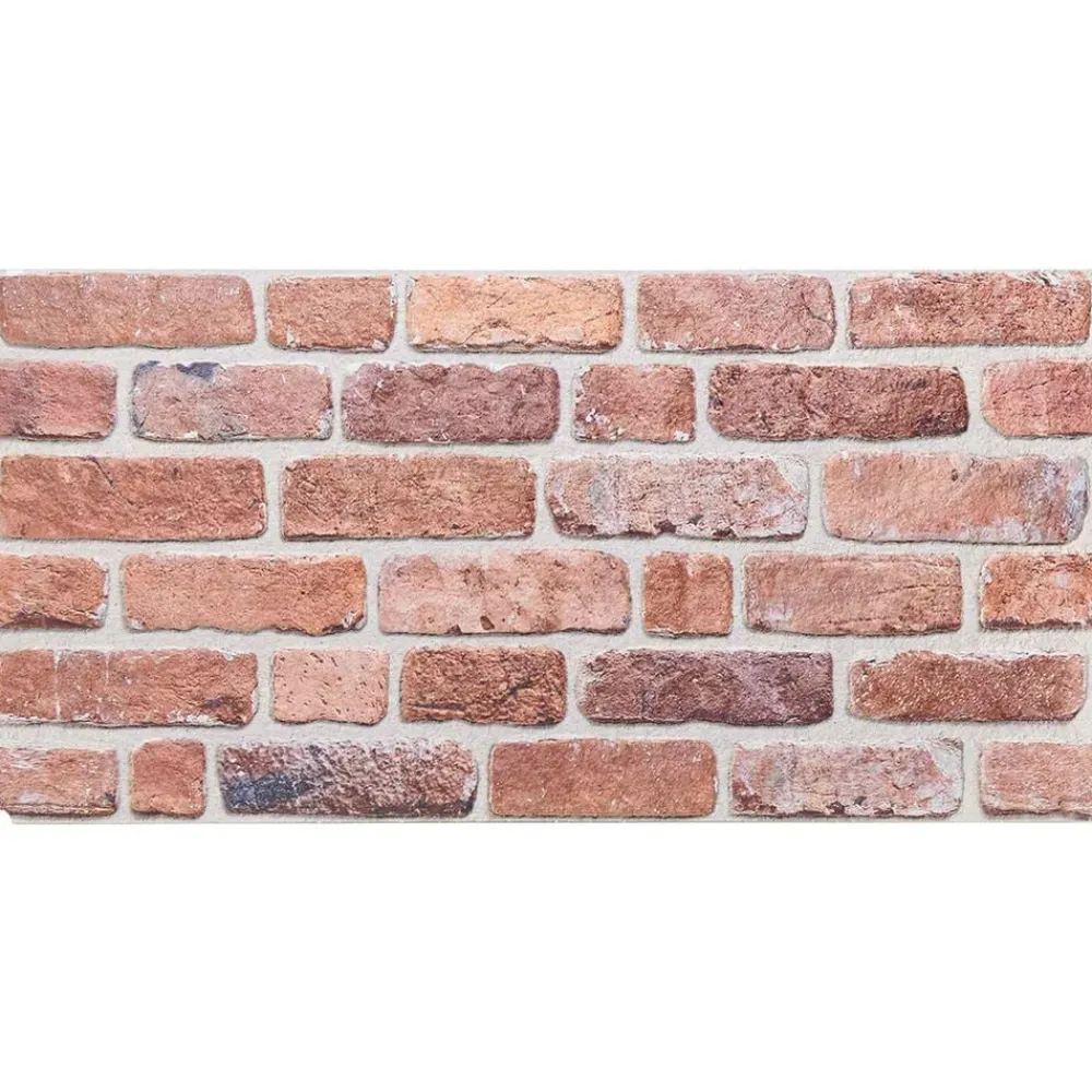 vidaXL Materiales De Construcción-Paneles de pared 10 pcs Rojo 100 x 50 cm Espuma EPS