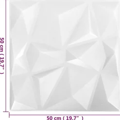 vidaXL Materiales De Construcción-Paneles de pared 24 pcs 50 x 50 cm Espuma XPS