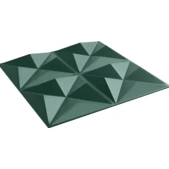 vidaXL Paneles de pared 48 pcs Verde Origami 50 x 50 cm Espuma XPS Origami verde Clearance