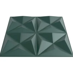 vidaXL Paneles de pared 48 pcs Verde Origami 50 x 50 cm Espuma XPS Origami verde Clearance