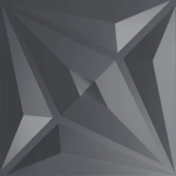 vidaXL Materiales De Construcción-Paneles de pared 24 pcs Gris Estrella 50 x 50 cm Espuma XPS