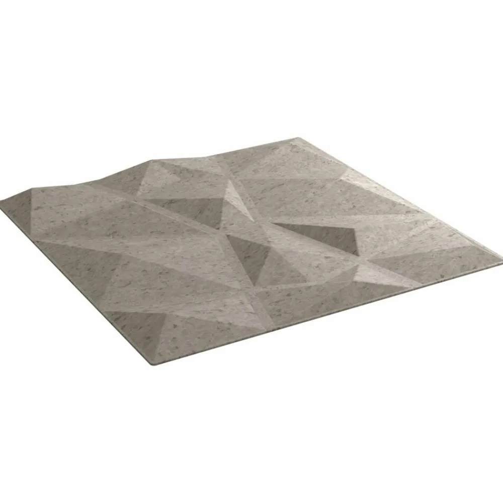 vidaXL Paneles de pared 24 pcs 50 x 50 cm Espuma XPS Gris concreto Online