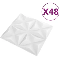 vidaXL Materiales De Construcción-Paneles de pared 48 pcs 50 x 50 cm Espuma XPS