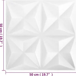 vidaXL Materiales De Construcción-Paneles de pared 48 pcs 50 x 50 cm Espuma XPS