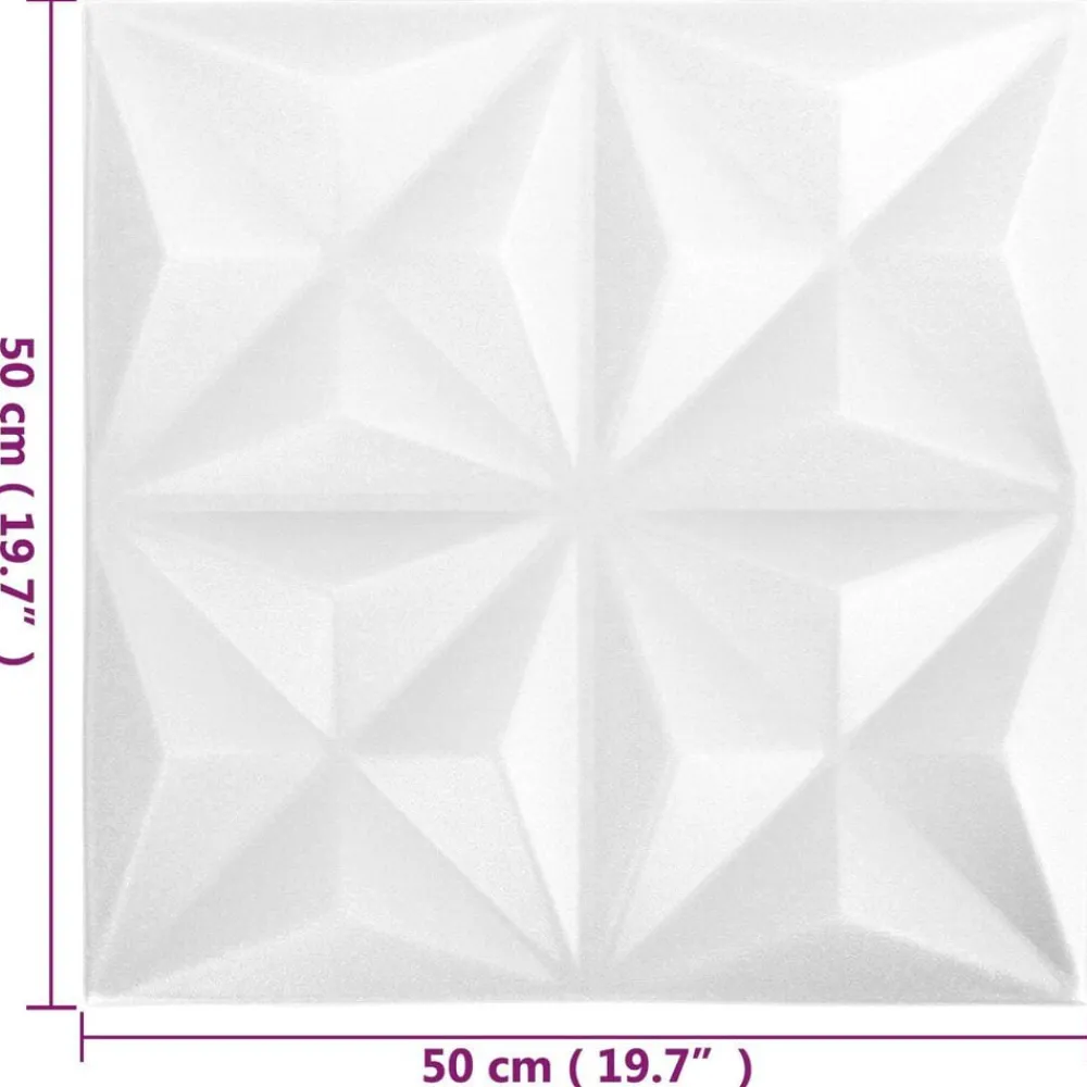 vidaXL Materiales De Construcción-Paneles de pared 48 pcs 50 x 50 cm Espuma XPS
