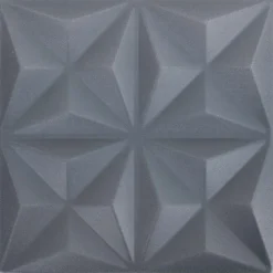 vidaXL Materiales De Construcción-Paneles de pared 24 pcs Origami Gris 50 x 50 cm Espuma XPS