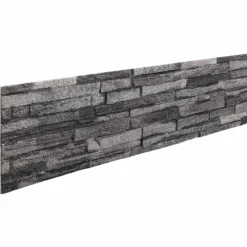 vidaXL Paneles de pared 10 pcs 100 x 25 cm Espuma EPS Antracita Sale