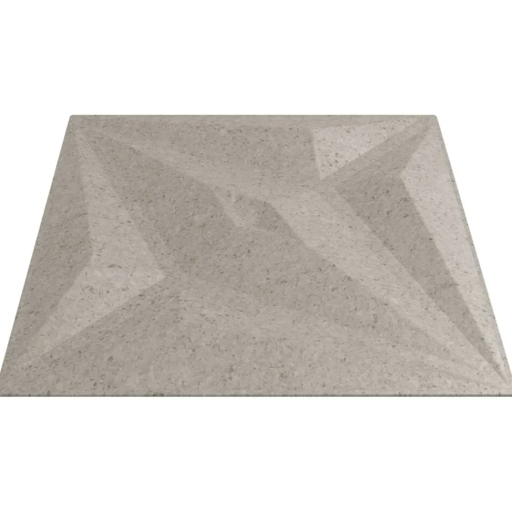vidaXL Materiales De Construcción-Paneles de pared 24 pcs Betón Estrella 50 x 50 cm Espuma XPS