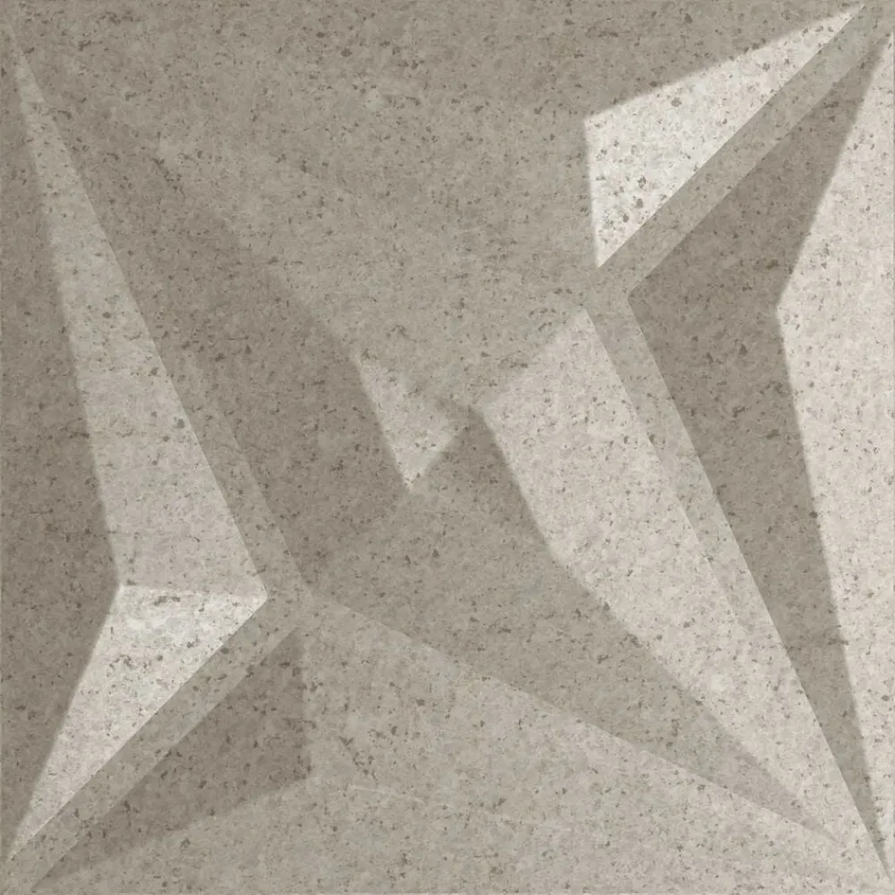 vidaXL Materiales De Construcción-Paneles de pared 24 pcs Betón Estrella 50 x 50 cm Espuma XPS