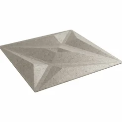 vidaXL Materiales De Construcción-Paneles de pared 12 pcs Betón Estrella 50 x 50 cm Espuma XPS