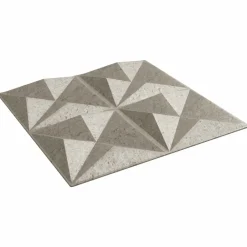 vidaXL Materiales De Construcción-Paneles de pared 12 pcs Origami Betón 50 x 50 cm Espuma XPS