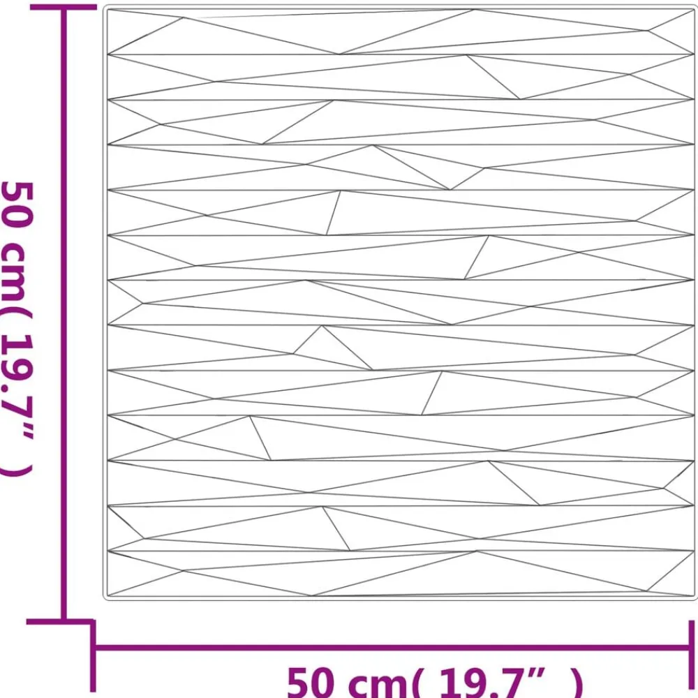 vidaXL Materiales De Construcción-Paneles de pared 48 pcs Blanca 50 x 50 cm Espuma XPS