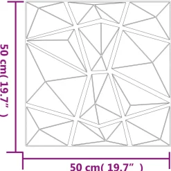 vidaXL Materiales De Construcción-Paneles de pared 24 pcs 50 x 50 cm Espuma XPS