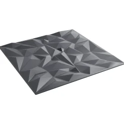 vidaXL Paneles de pared 12 pcs Gris Amatista 50 x 50 cm Espuma XPS Amatista gris