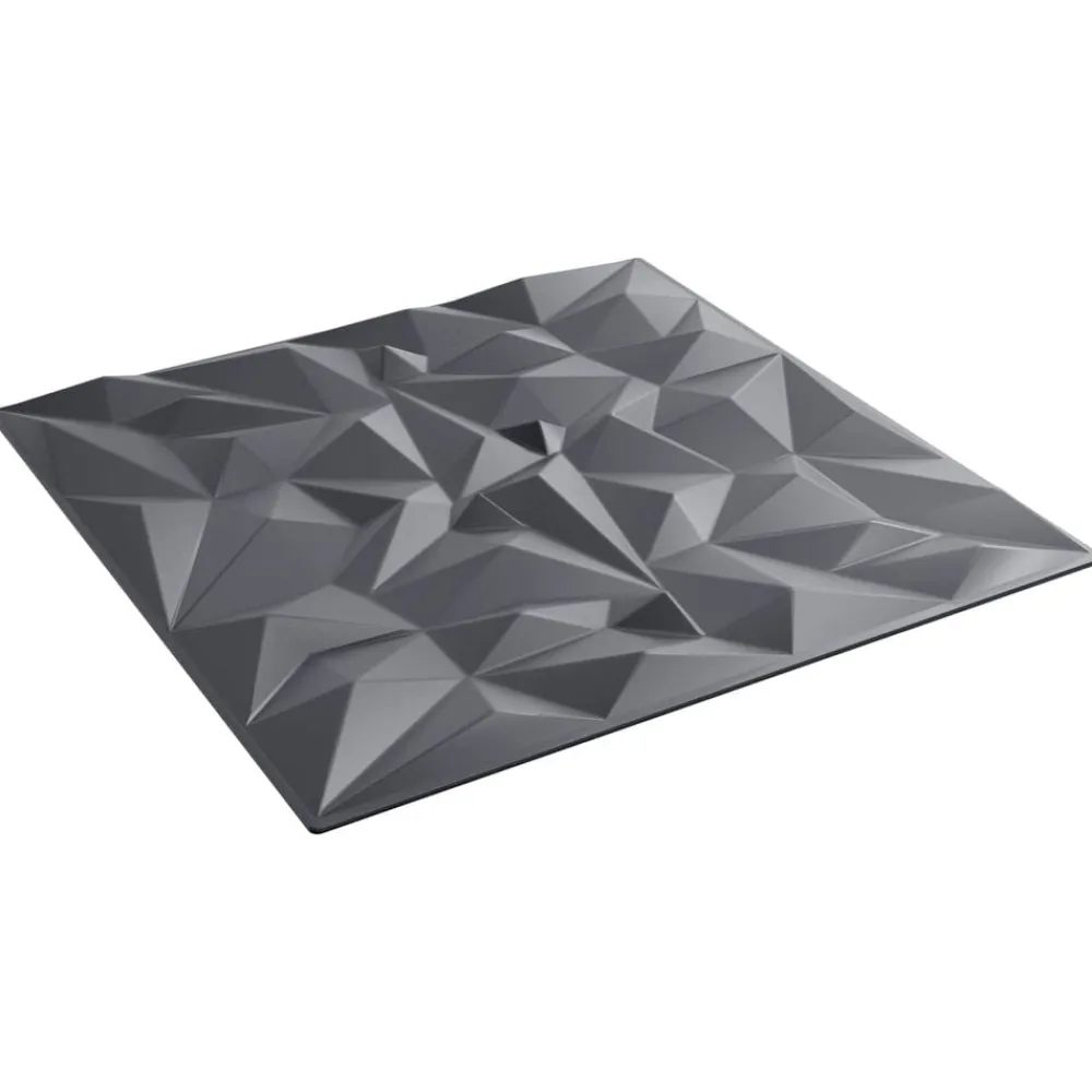 vidaXL Paneles de pared 12 pcs Gris Amatista 50 x 50 cm Espuma XPS Amatista gris