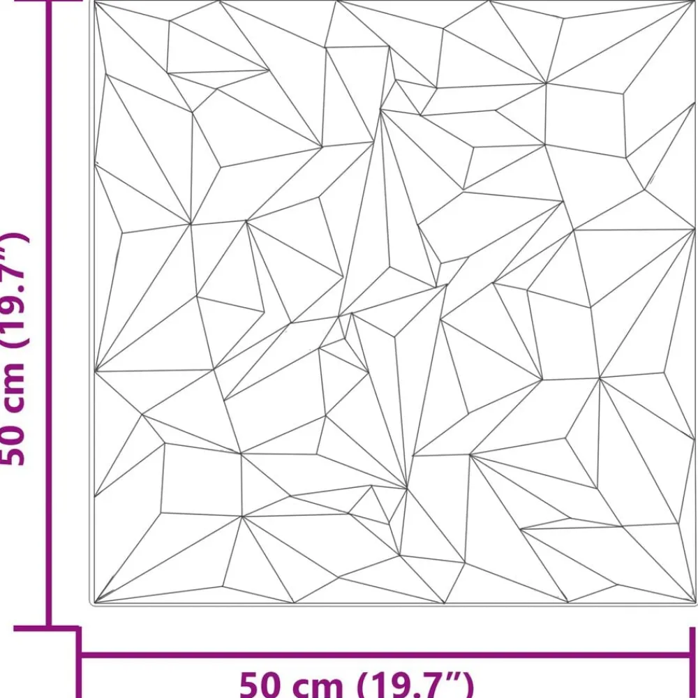 vidaXL Paneles de pared 12 pcs Gris Amatista 50 x 50 cm Espuma XPS Amatista gris
