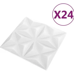 vidaXL Materiales De Construcción-Paneles de pared 24 pcs 50 x 50 cm Espuma XPS