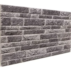 vidaXL Paneles de pared 10 pcs 100 x 50 cm Espuma EPS Gris antracita Clearance